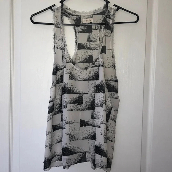 silence + noise Tops - Sheer Patterned Tank